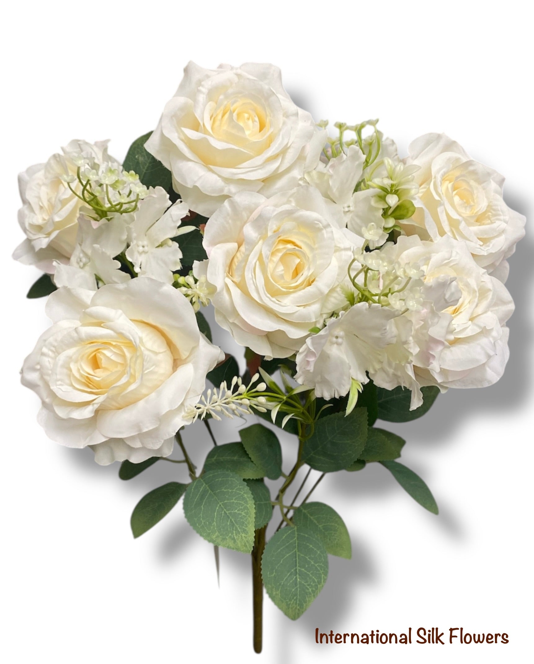 19'' Rose/Hydrangea Bush ( INT5503-Beige )