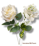 19'' Rose/Hydrangea Bush ( INT5503-Beige )