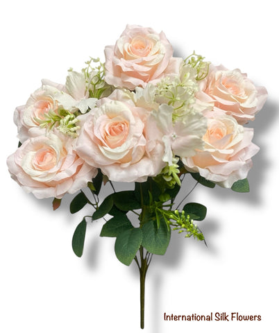 19'' Rose/Hydrangea Bush ( INT5503-Light Pink )