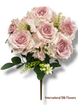 19'' Rose/Hydrangea Bush ( INT5503-Mauve )