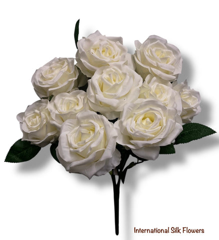 18'' Rose Bush ( INT5526-Cream )