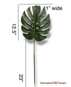 33'' Small Split Philo Leaf  ( Monstera Leaf ) ( INT0124-Dark Green )