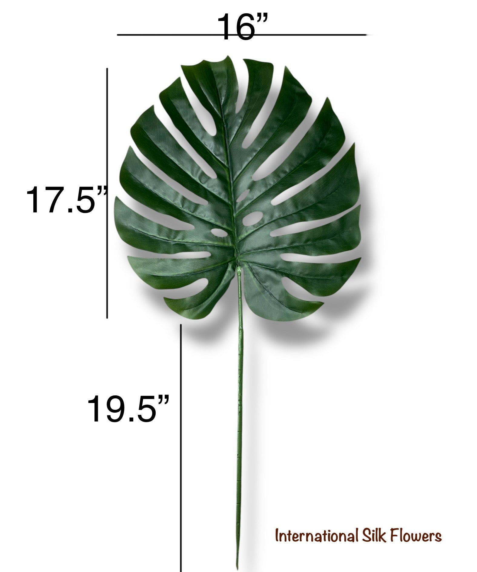 33'' Large Split Philo Leaf  ( Monstera Leaf ) ( INT0142-Dark Green )