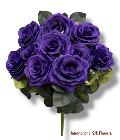 17.5'' Deluxe Rose Bush ( B1024N-#12 Purple )