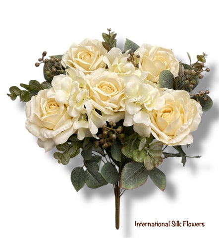 19'' Rose/Hydrangea Bush ( TY3792-CR )