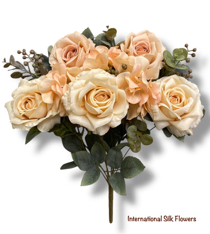19'' Rose/Hydrangea Bush ( TY3792-LTBRCH )