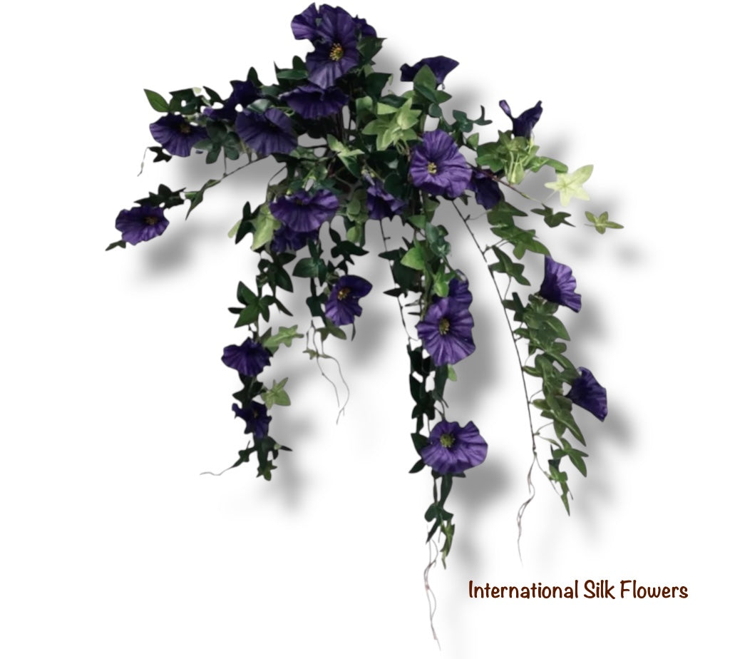 27'' MORNING GLORY HANGING BUSH ( 30563-Purple )