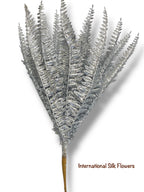 17'' Glitter Fern Bush ( 195270-Silver )
