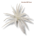 17'' Glitter Fern Bush ( 195270-White )