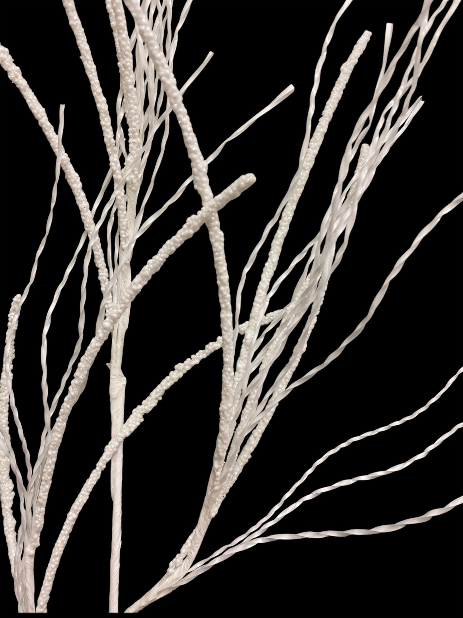 38'' Glitter Pine Twig Spray ( 255050-White )