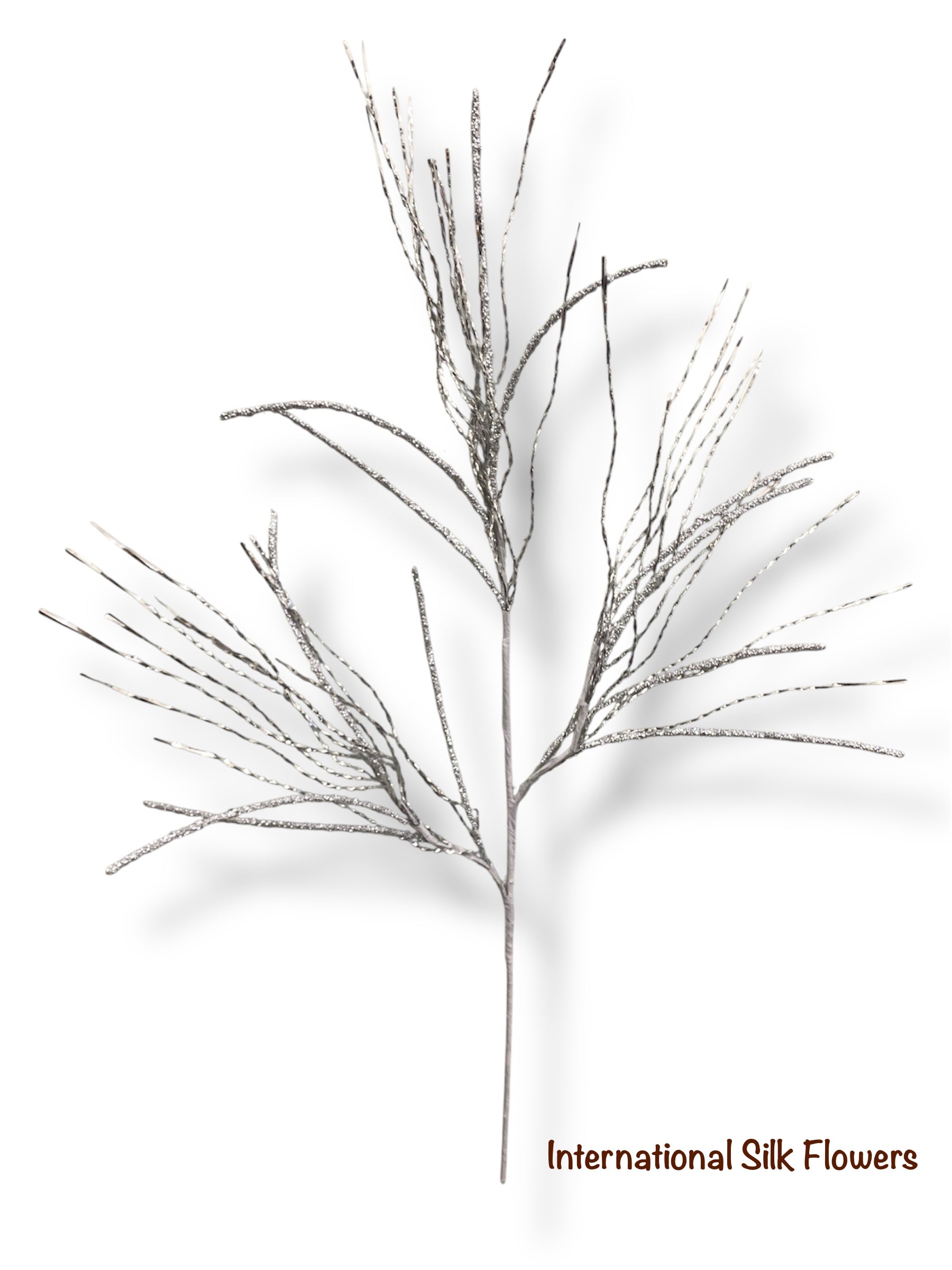 38'' Glitter Pine Twig Spray ( 255050-Silver )
