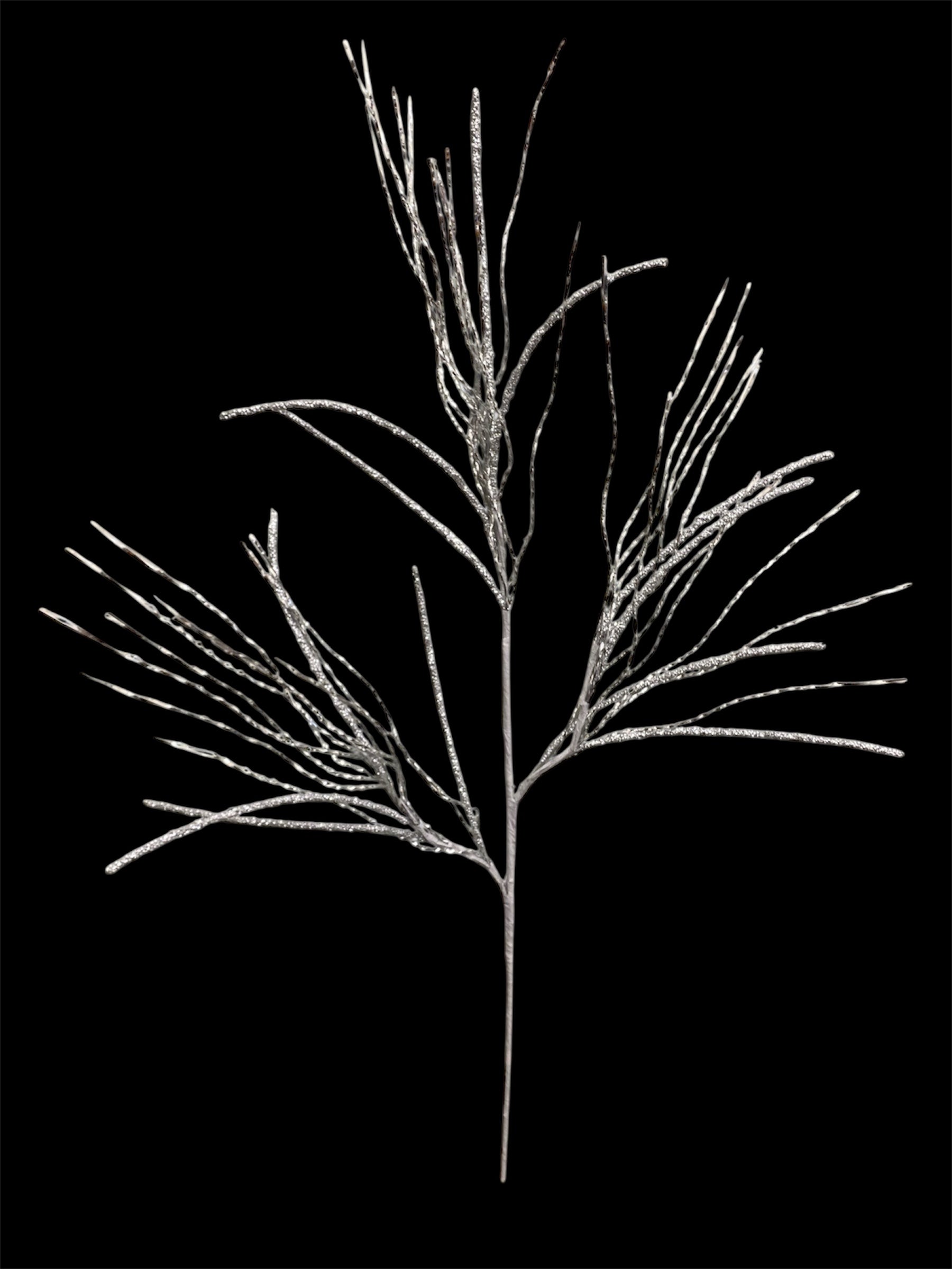38'' Glitter Pine Twig Spray ( 255050-Silver )