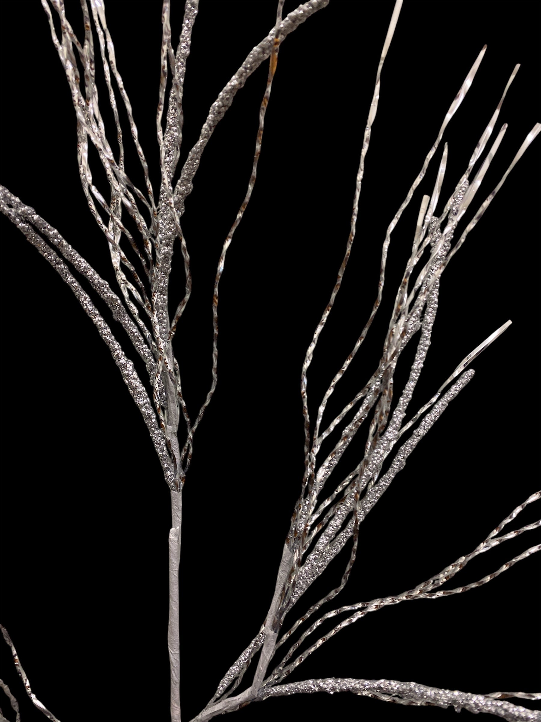 38'' Glitter Pine Twig Spray ( 255050-Silver )