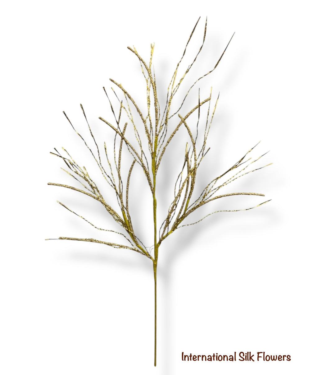 38'' Glitter Pine Twig Spray ( 255050-Gold )