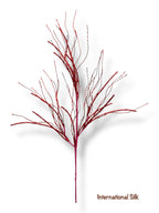 38'' Glitter Pine Twig Spray ( 255050-Red )