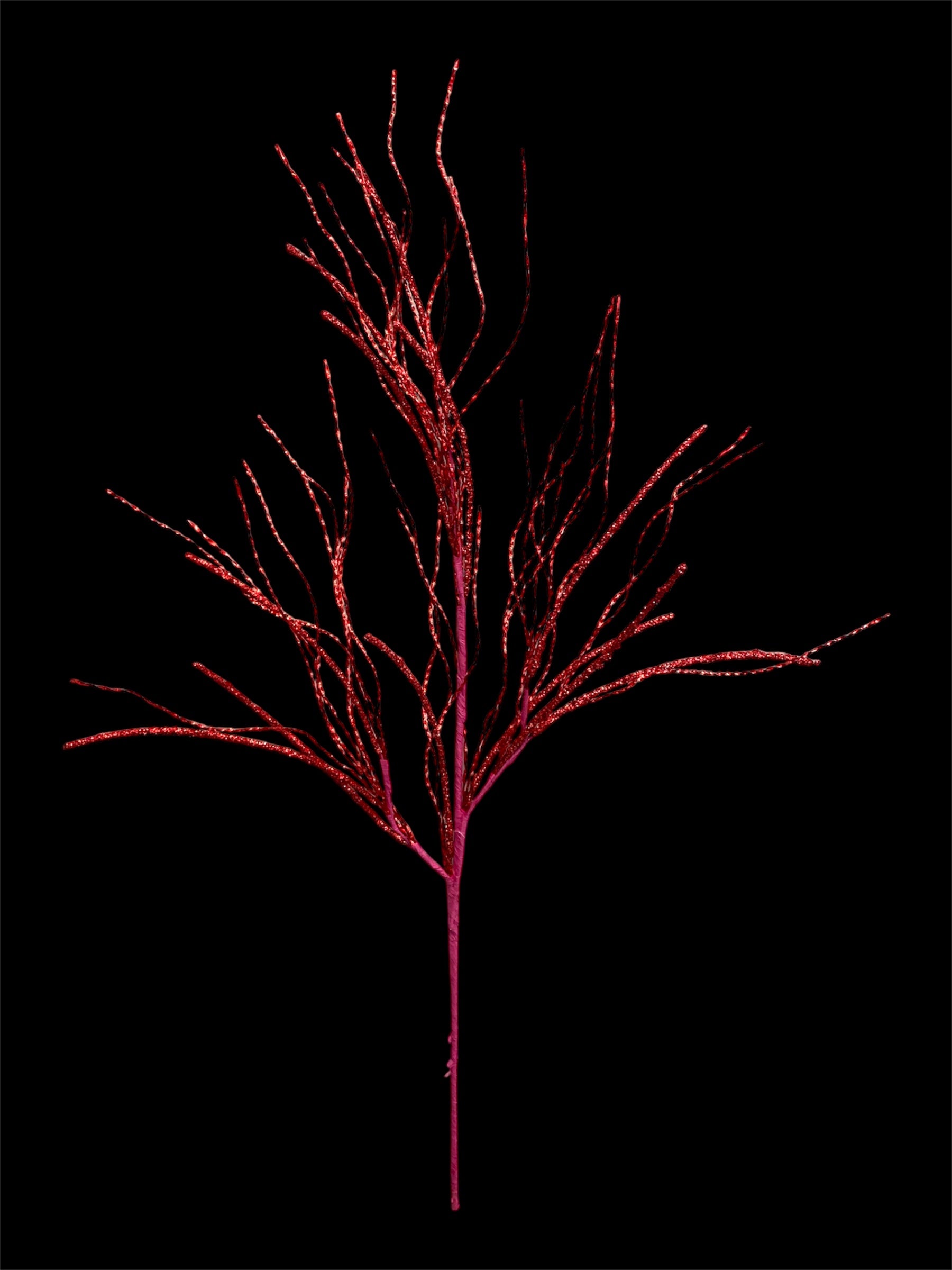 38'' Glitter Pine Twig Spray ( 255050-Red )