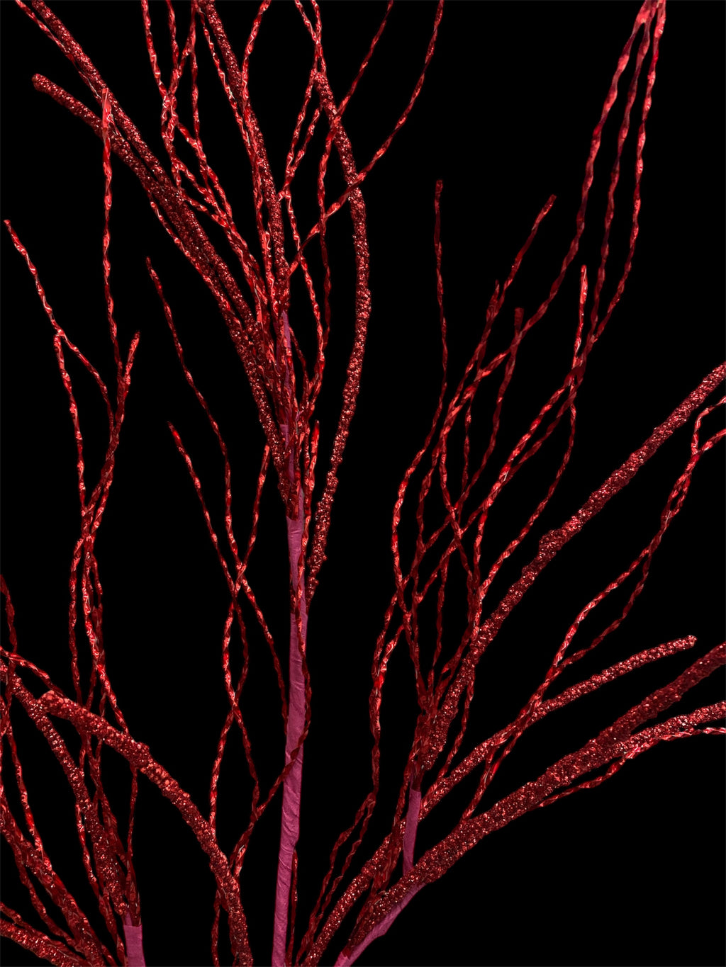 38'' Glitter Pine Twig Spray ( 255050-Red )