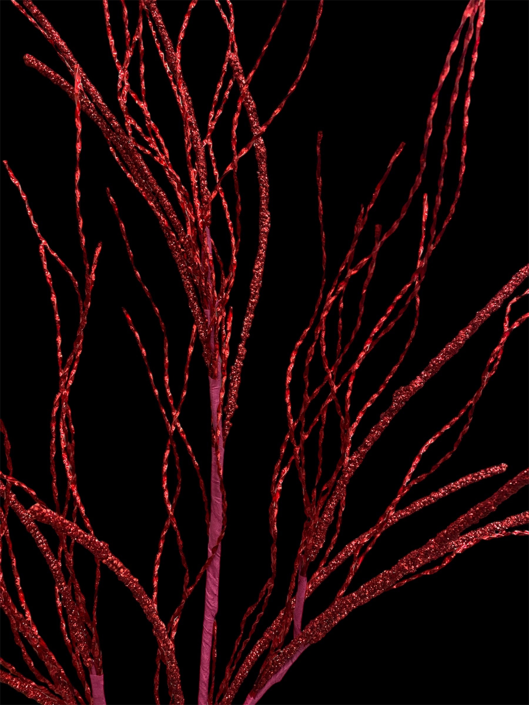 38'' Glitter Pine Twig Spray ( 255050-Red )