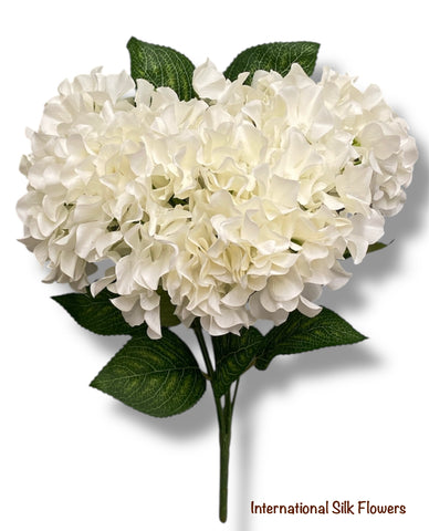 19" Artificial Hydrangea Bush ( SPH-7 Cream/Beige )