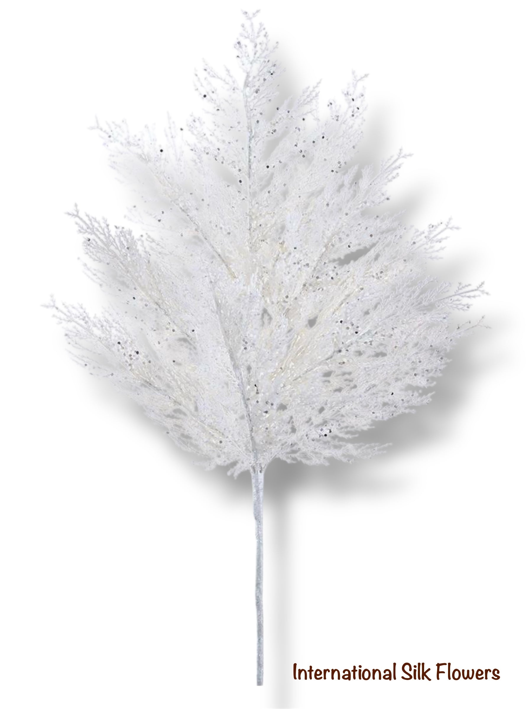 27" Glittered Pine Spray ( XAS115-WH )