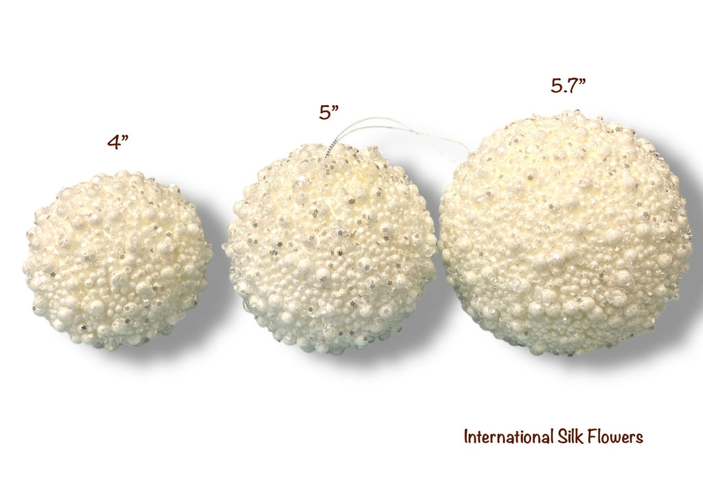 5.7'' Hanging Ball Ornament ( 131916-WH )