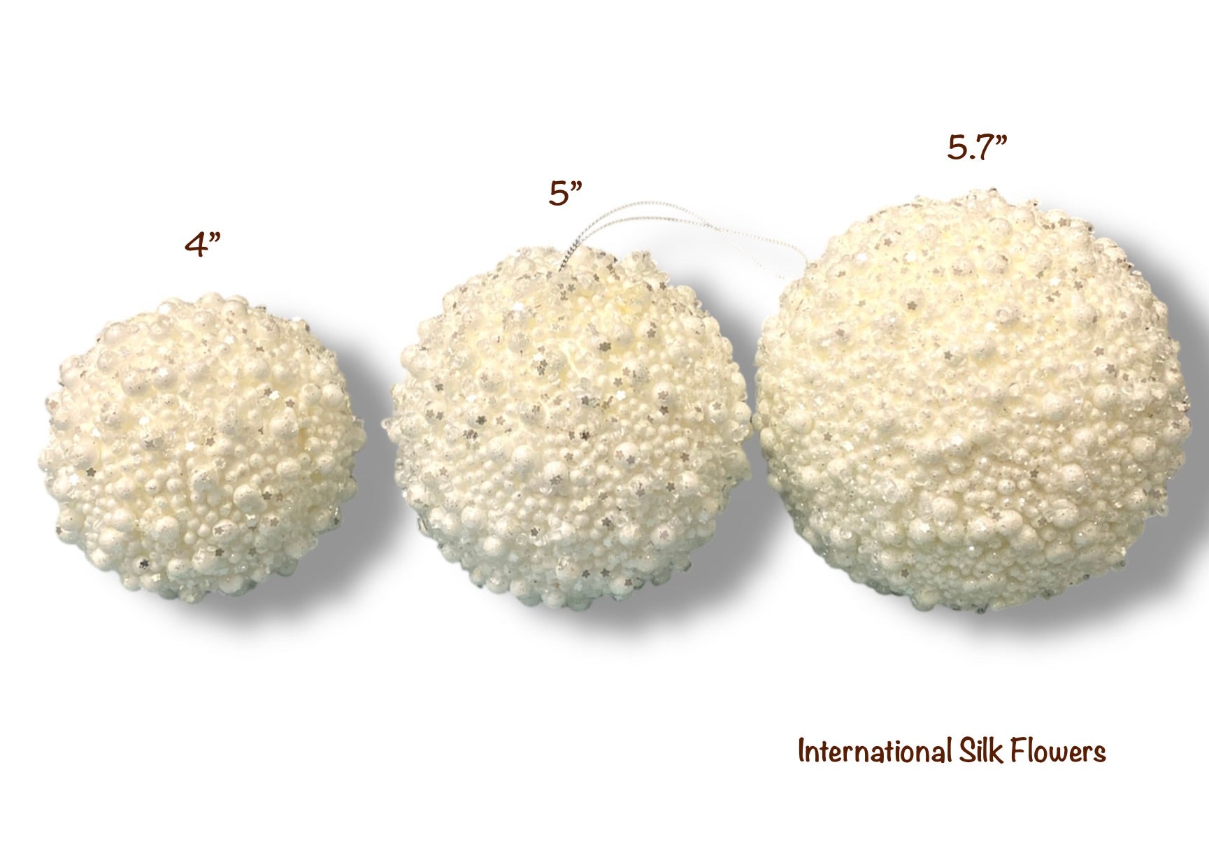 5.7'' Hanging Ball Ornament ( 131916-WH )