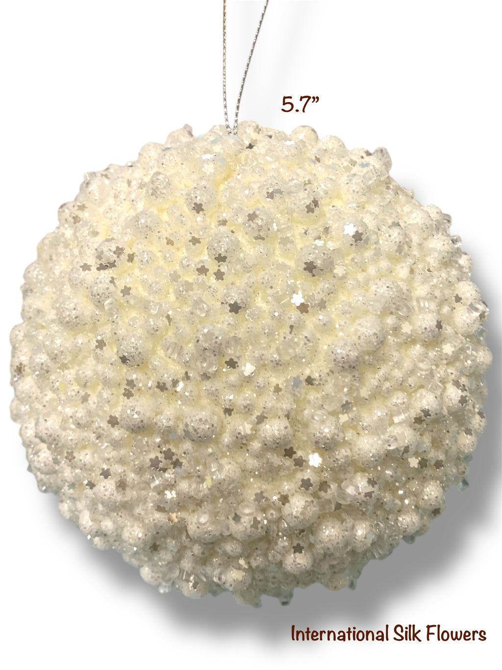 5.7'' Hanging Ball Ornament ( 131916-WH )
