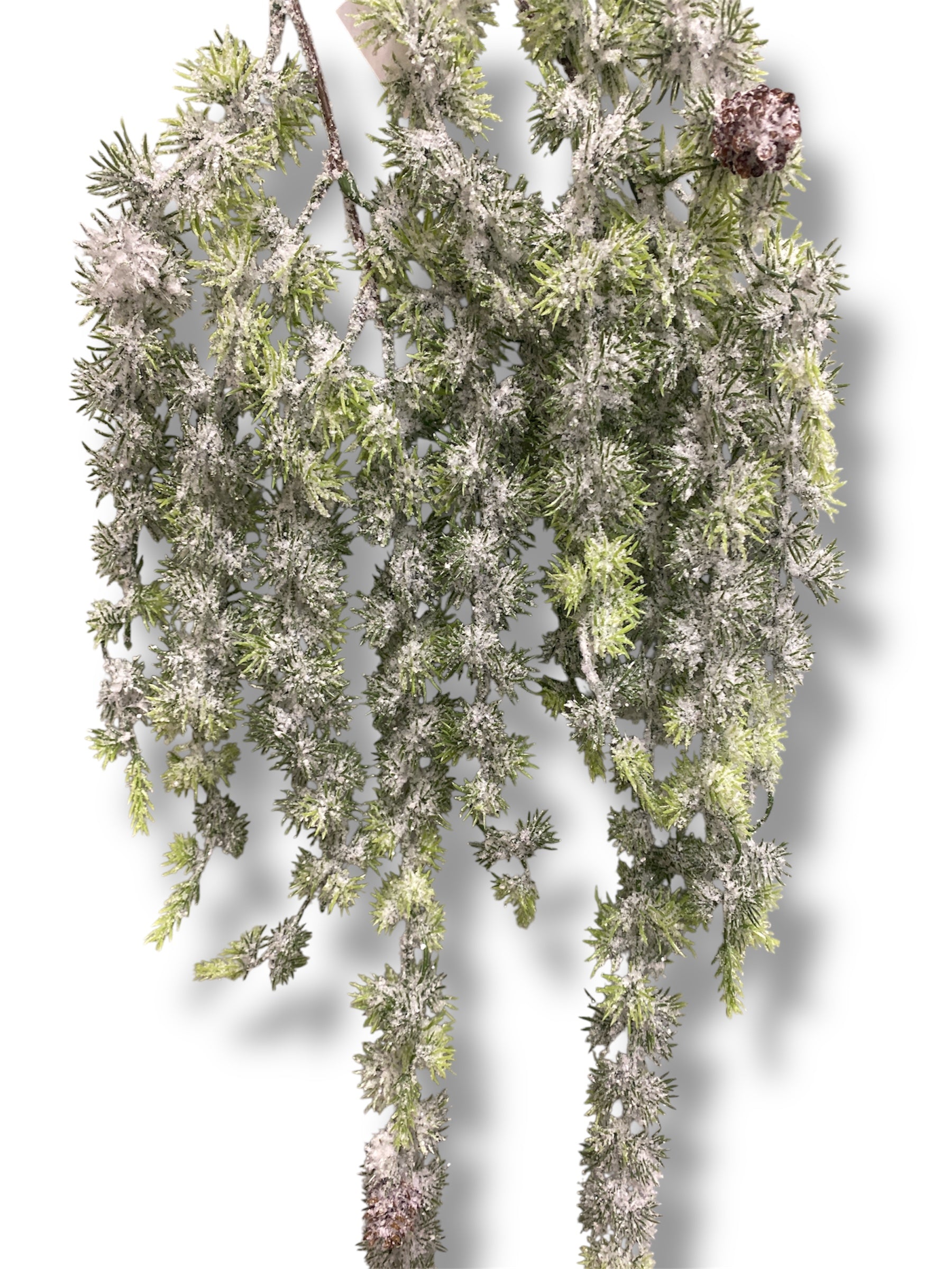 46'' Hanging Snow Pine Spray ( 195425-WH/GN )