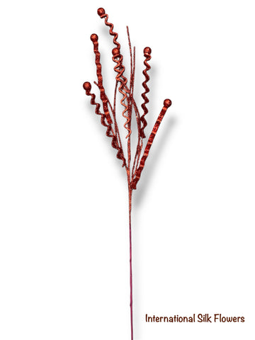 38'' Christmas decor Glittered Spray ( AC3696-RD )