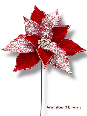 20'' Poinsettia Spray ( AC3918-RD )