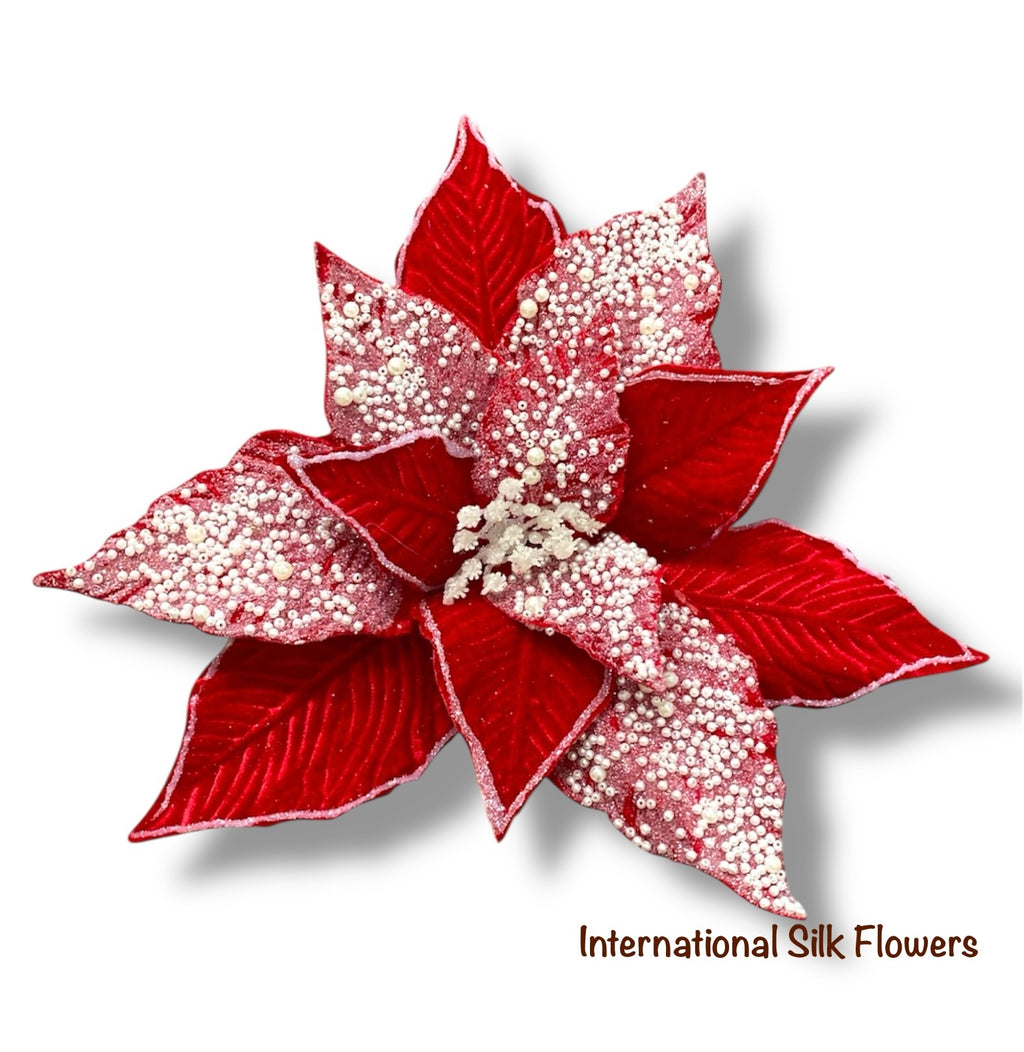 20'' Poinsettia Spray ( AC3918-RD )