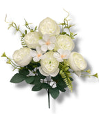14'' Small Peony Bush ( LGL24432-#4 Pure White )