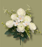 14'' Small Peony Bush ( LGL24432-#4 Pure White )