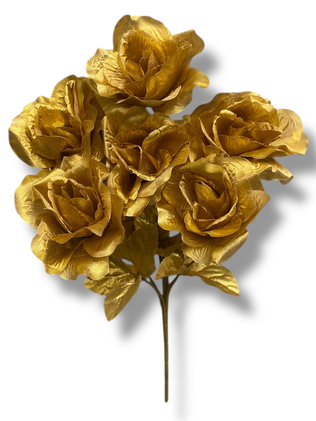 14'' Metalic Rose Bush ( B6G7-Gold )