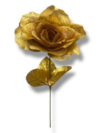 14'' Metalic Rose Bush ( B6G7-Gold )