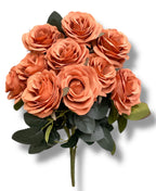 17.5'' Deluxe Rose Bush ( B1024N-#27 Soft Brown ) AN10004