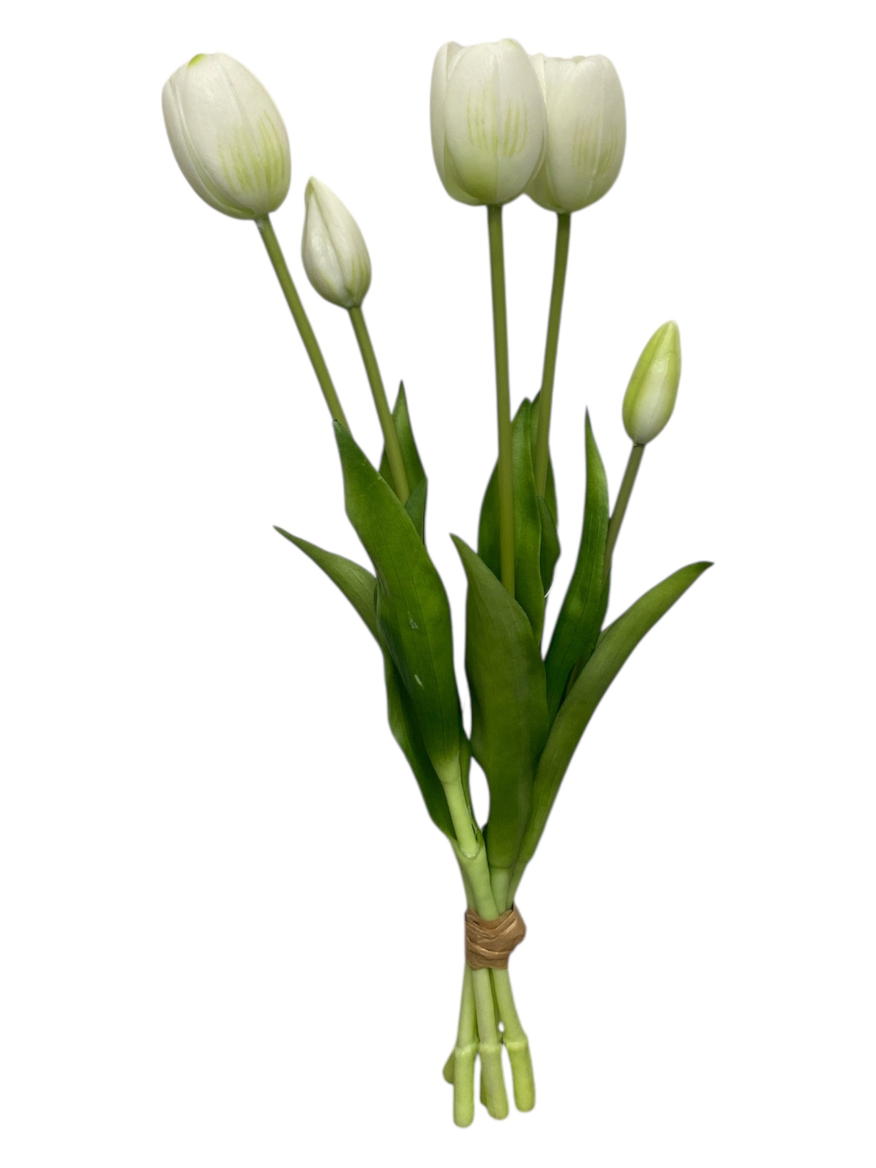 16'' Real Touch Tulip Bush ( RX-Y1001-#5 Cream )