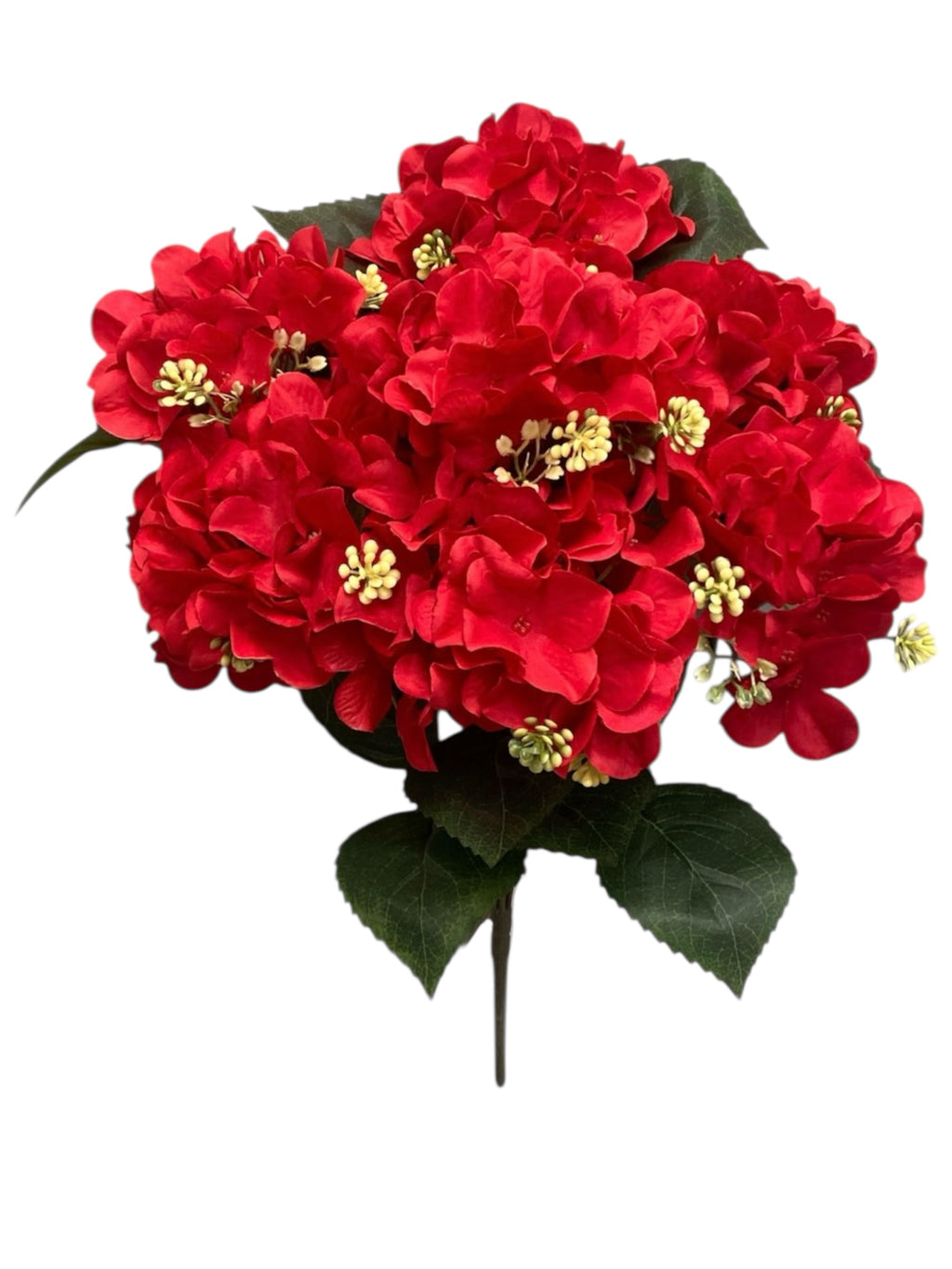 18'' Pongee Hydrangea Bush ( INT24007-#28 Red )