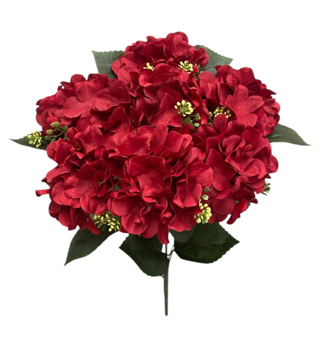 18'' Pongee Hydrangea Bush ( INT24007-#29 Burgundy )