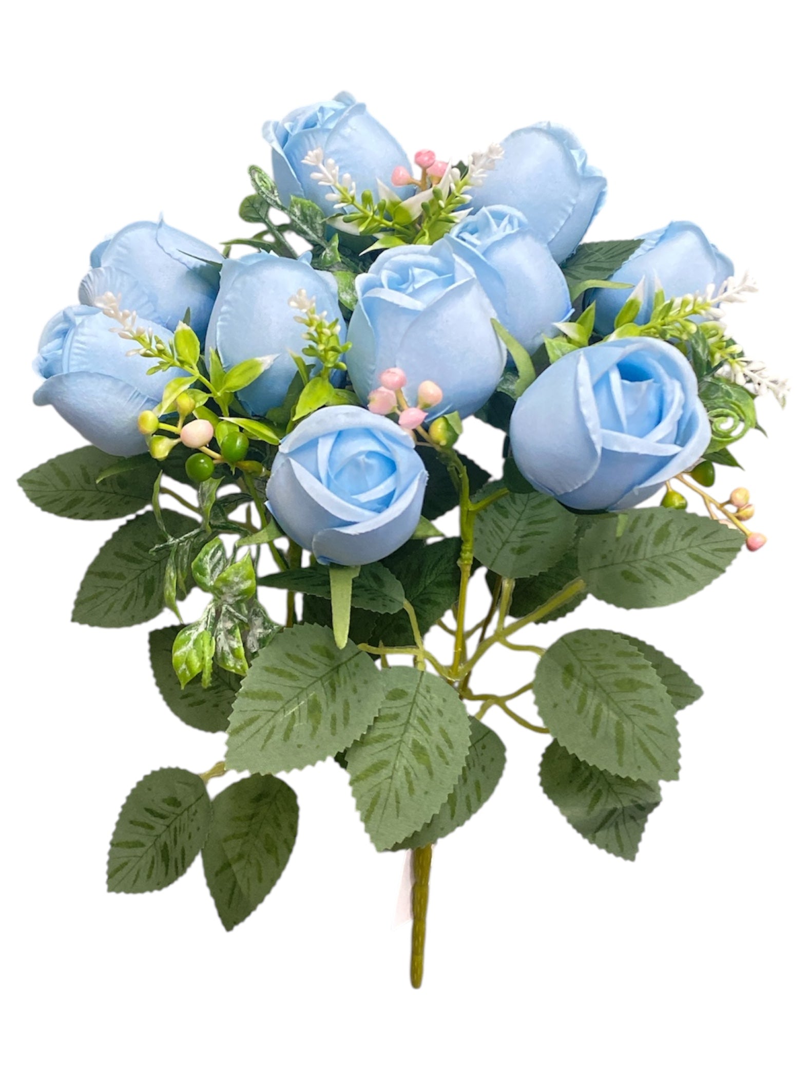 14'' Rose Bud Bush ( INT8811-#13 Light Blue )