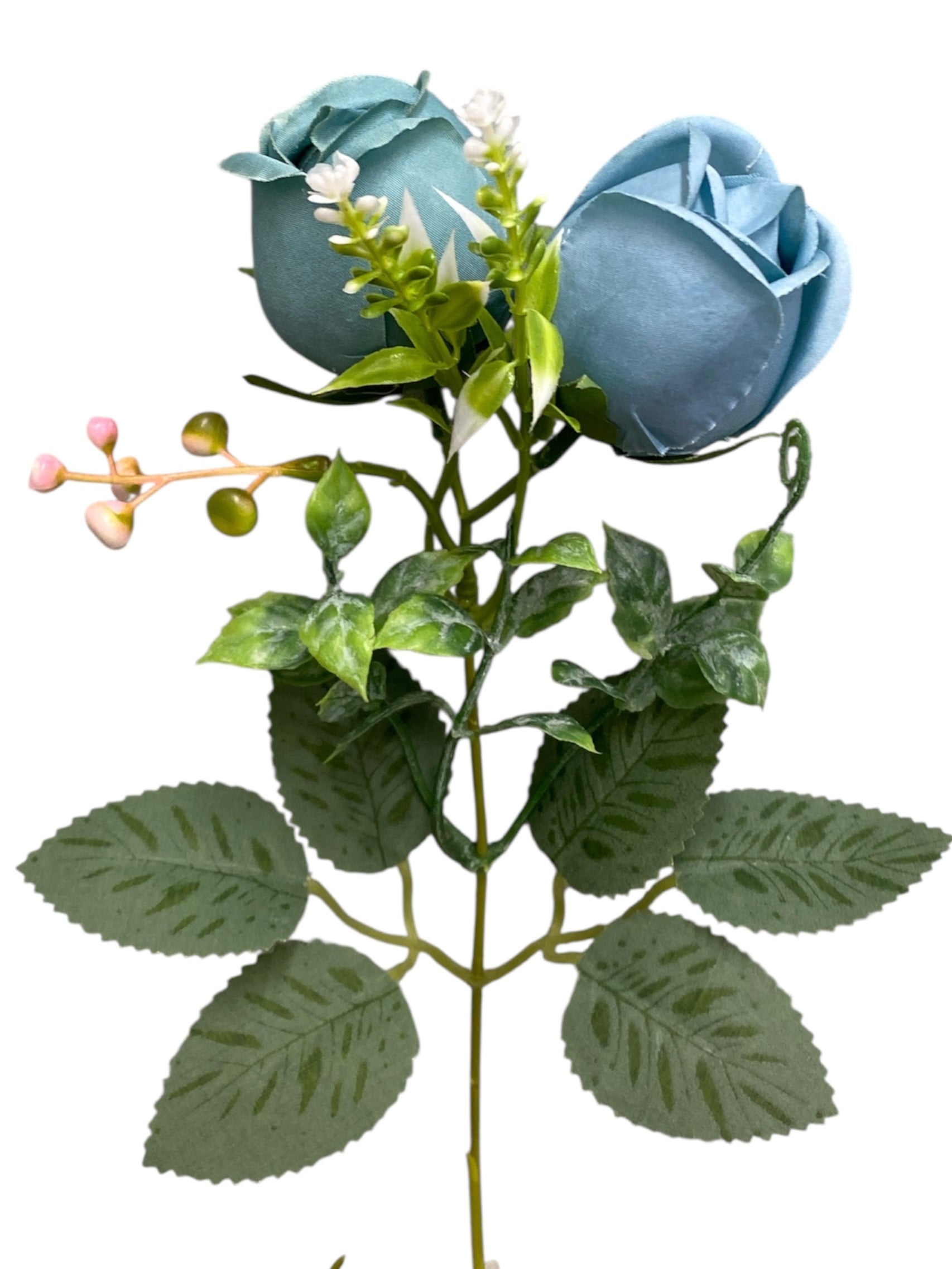 14'' Rose Bud Bush ( INT8811-#5 Aqua )