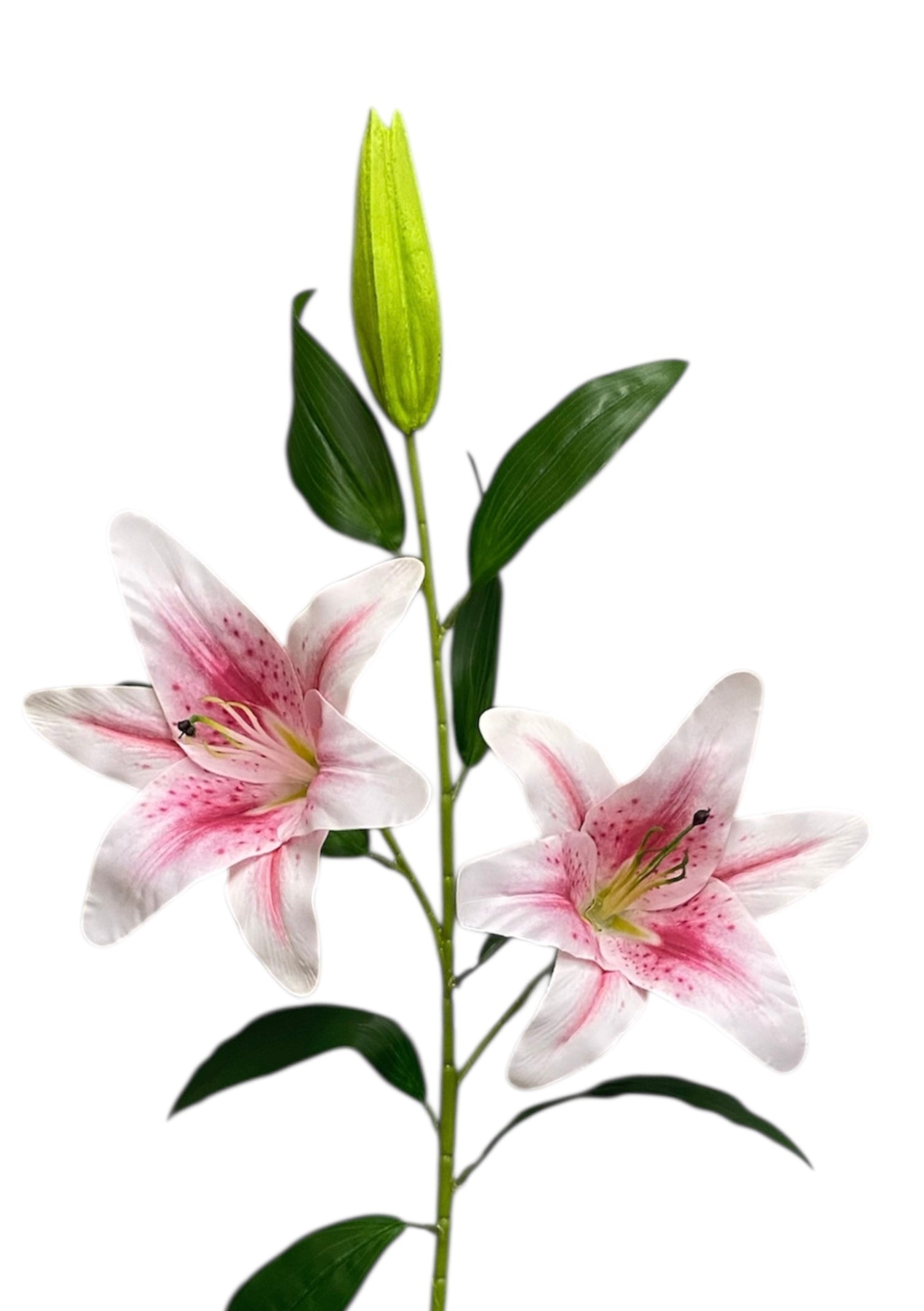 pink easter lily flower Los Angeles Wholesaler | 37'' Real Touch Easter Lily Spray ( INT1709-Cream )- International Silk Flowers