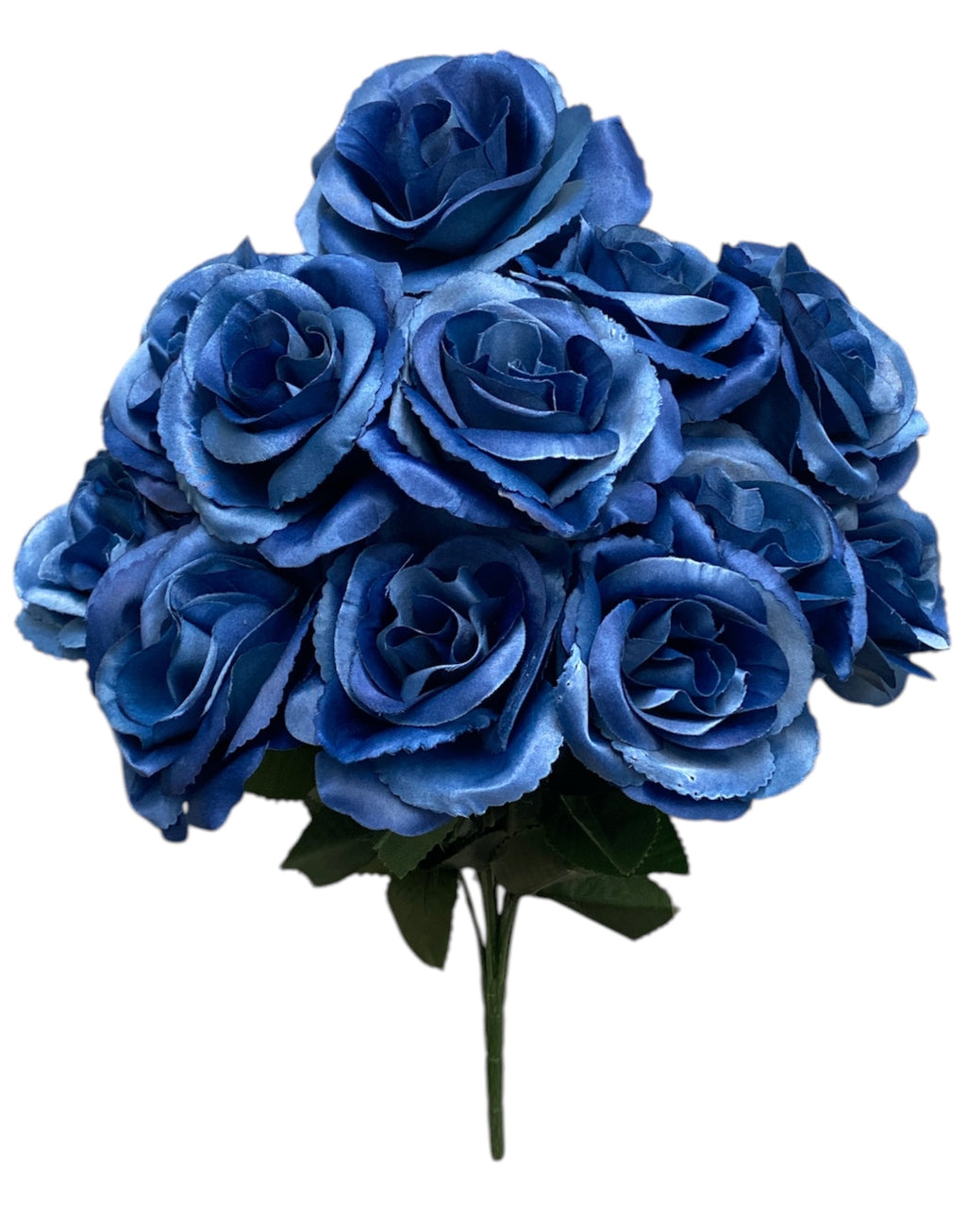 17" Satin Open Rose Bush ( INT398-#27 Navy Blue )