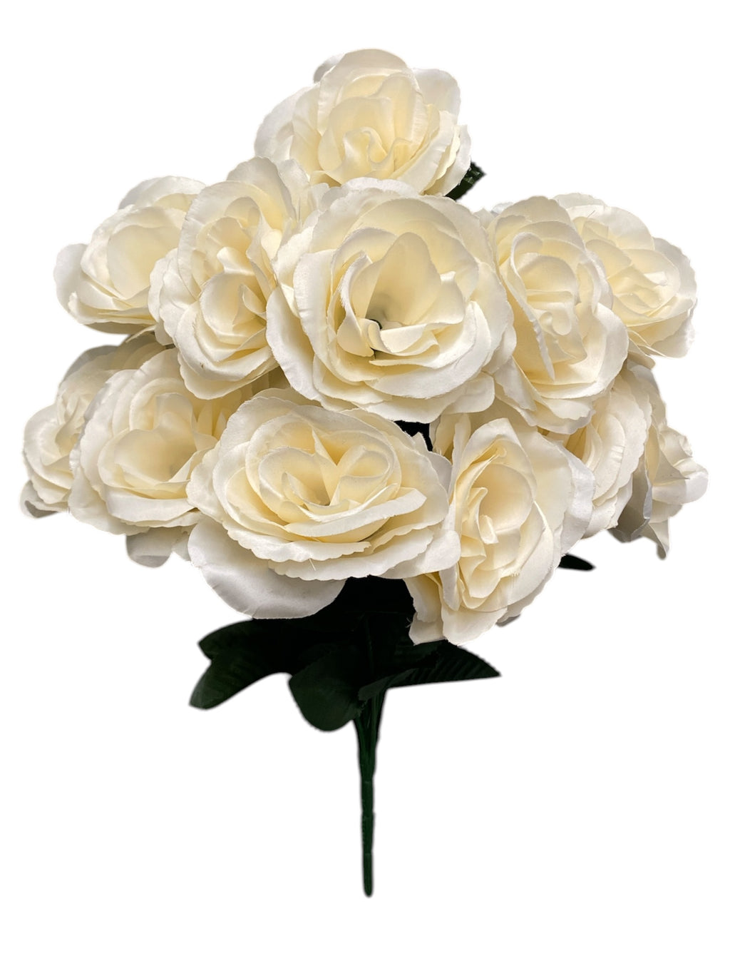17" Satin Open Rose Bush ( INT398-#42 New Champagne )