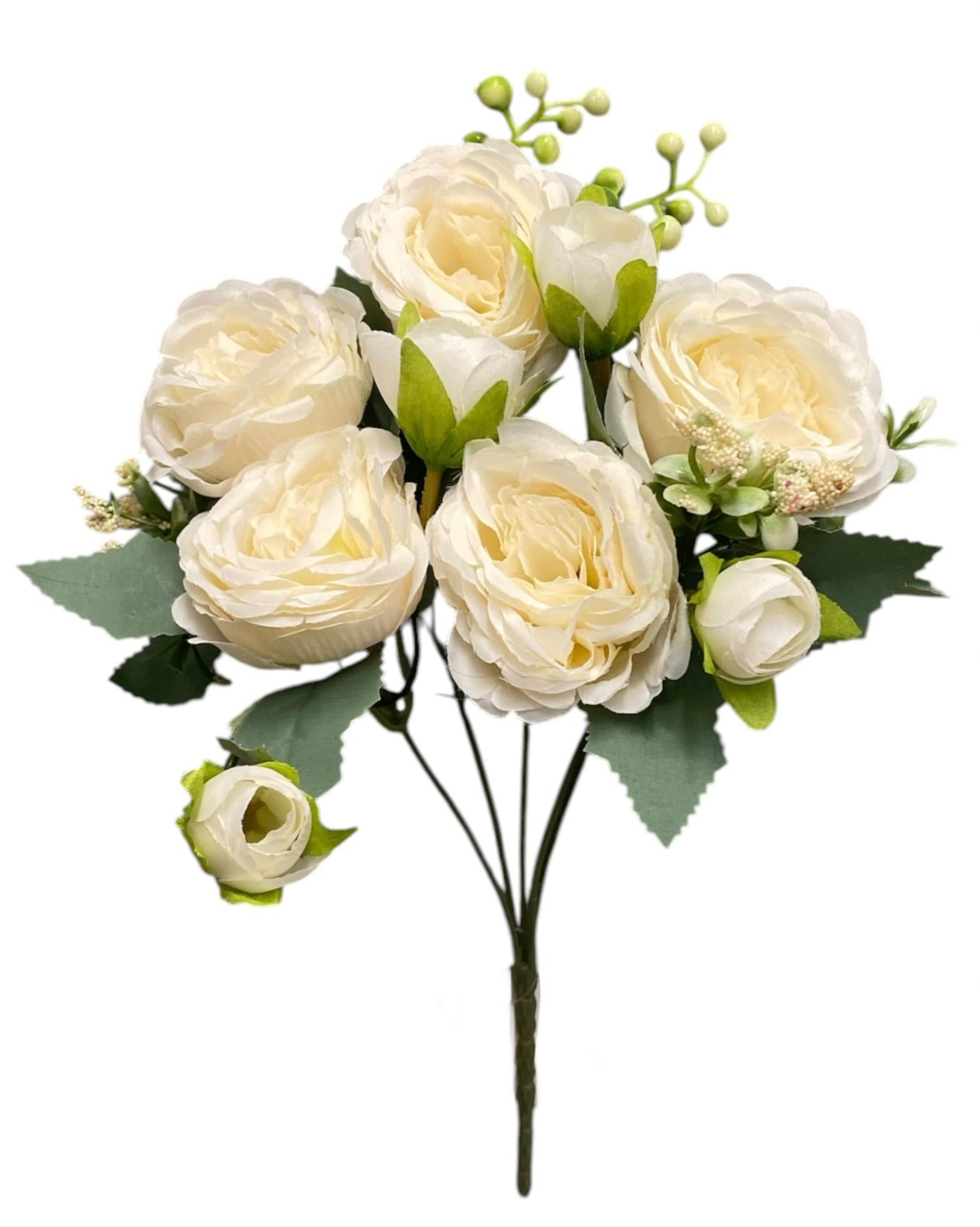 12'' Deluxe Peony Bush ( INT0072-#12 Cream ) ( J0516-Cream )