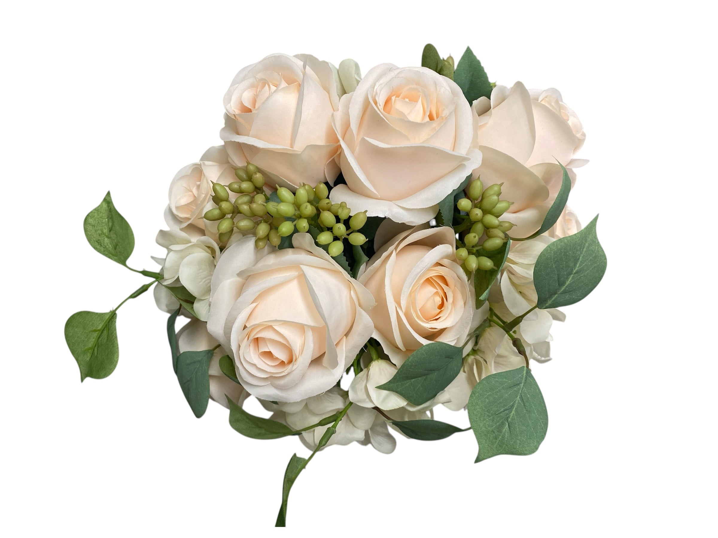 17" Rose Hydrangea Bouquet ( 192039-Champagne )