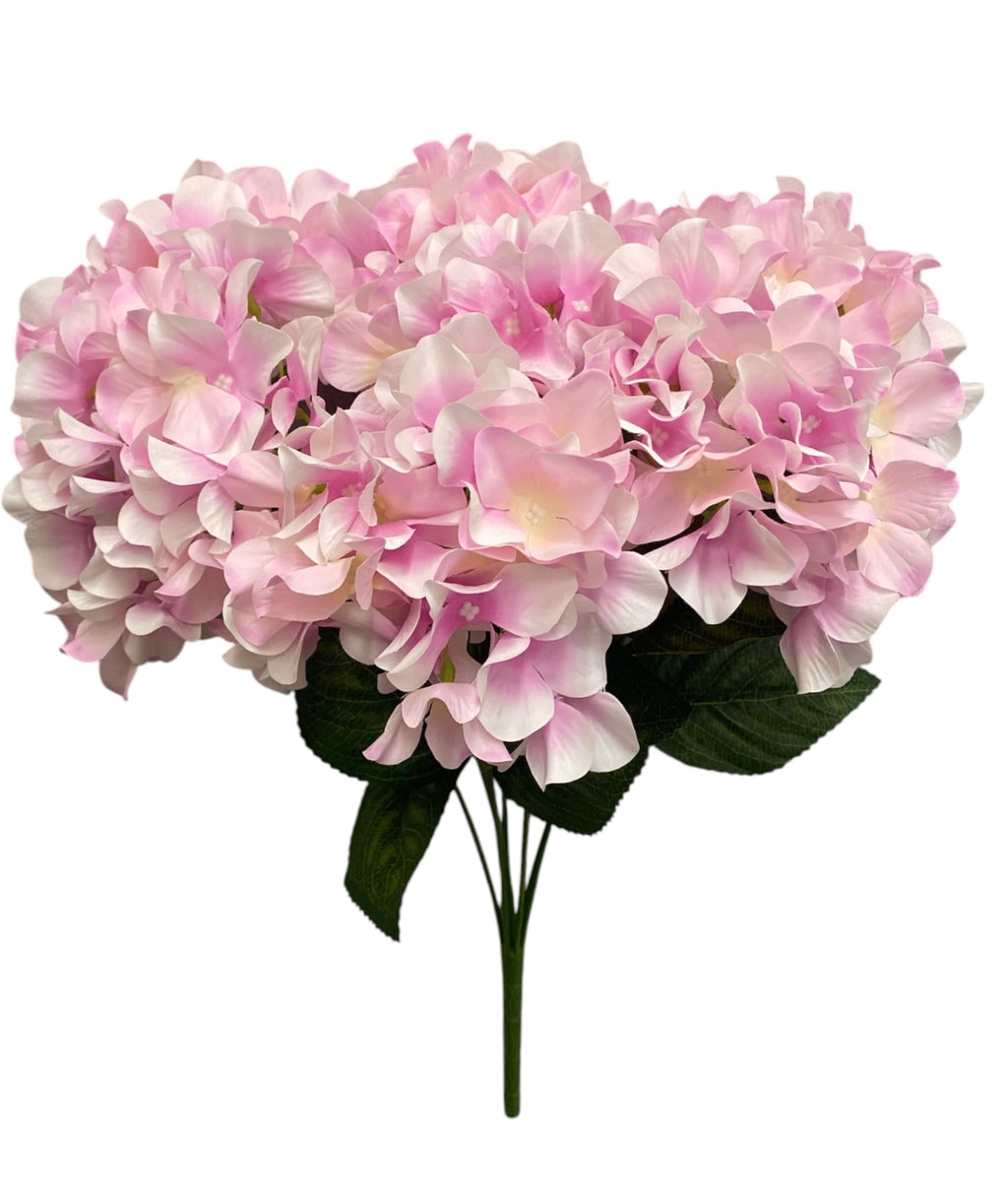 20" Artificial Hydrangea Bush ( SPH-7 Cream Lavender ) INT887