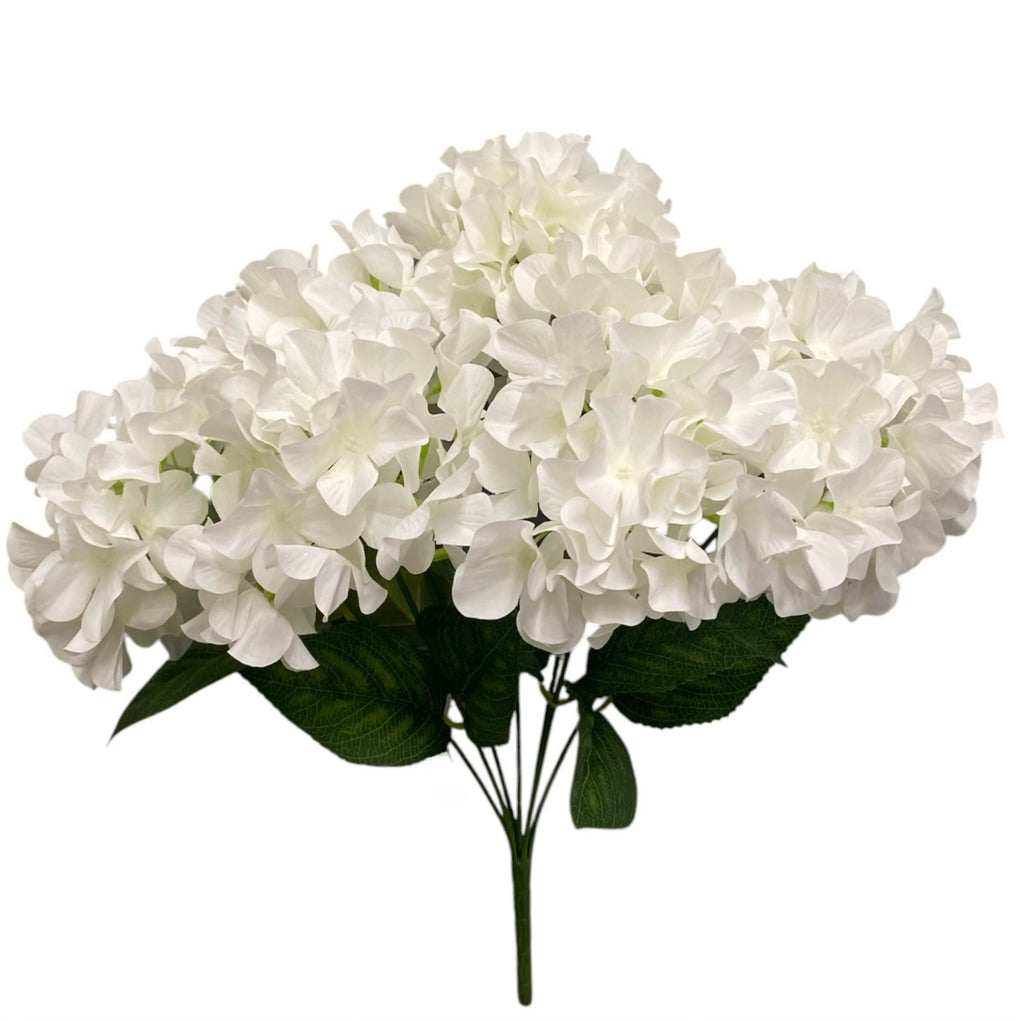 20" Artificial Hydrangea Bush ( SPH-7 Cream ) INT887