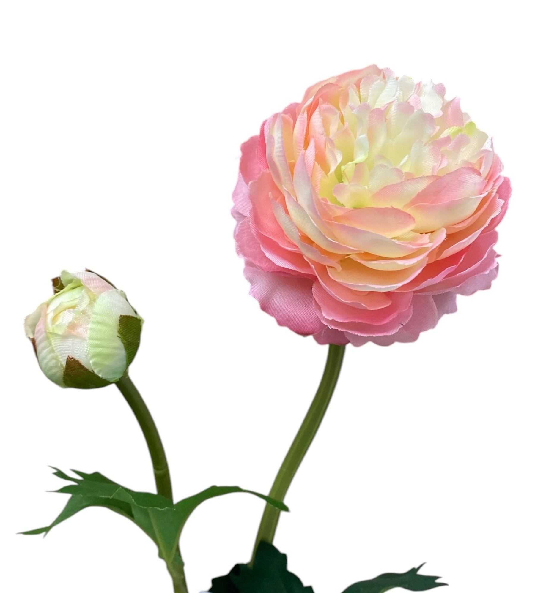 18.9" Ranunculus Spray ( FSR277-Pink/Cream )