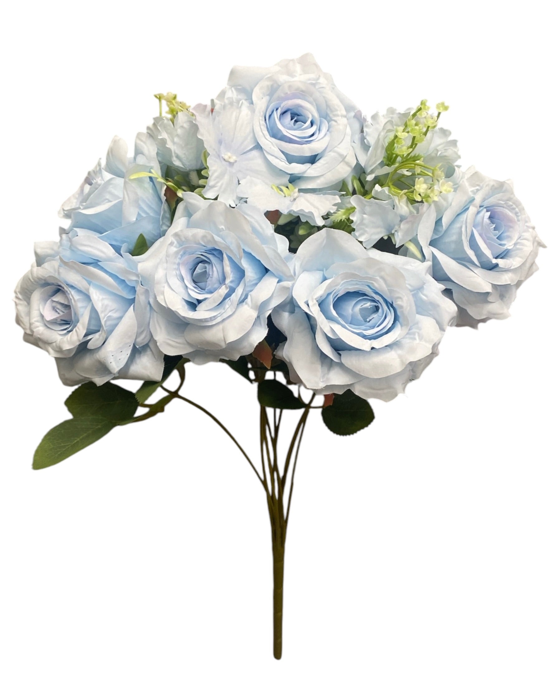 19'' Rose/Hydrangea Bush ( INT5503-Light Blue )